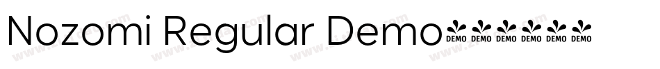 Nozomi Regular Demo字体转换